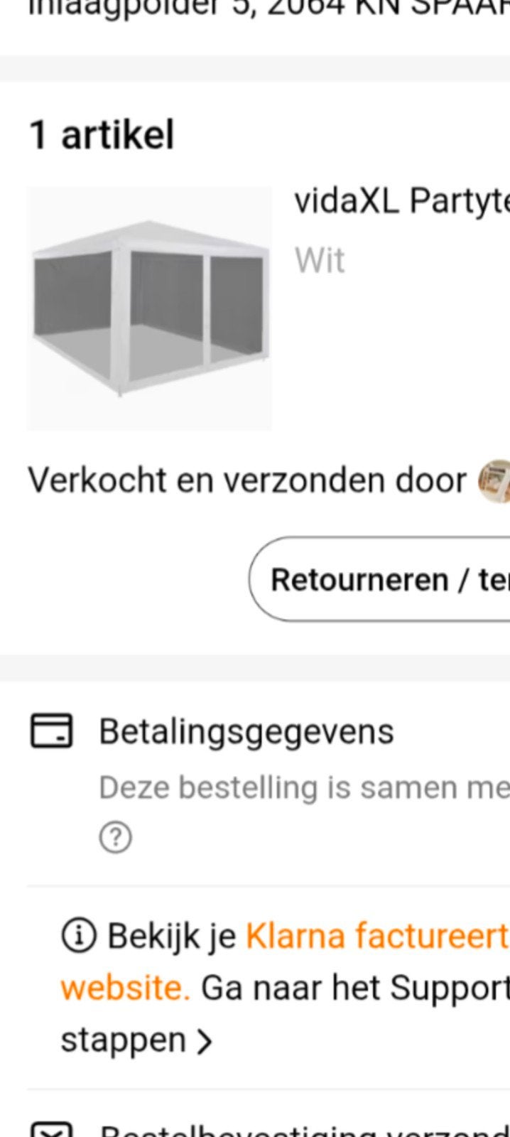 Tekoop party tent, Ophalen, Nieuw, Minder dan 5 meter