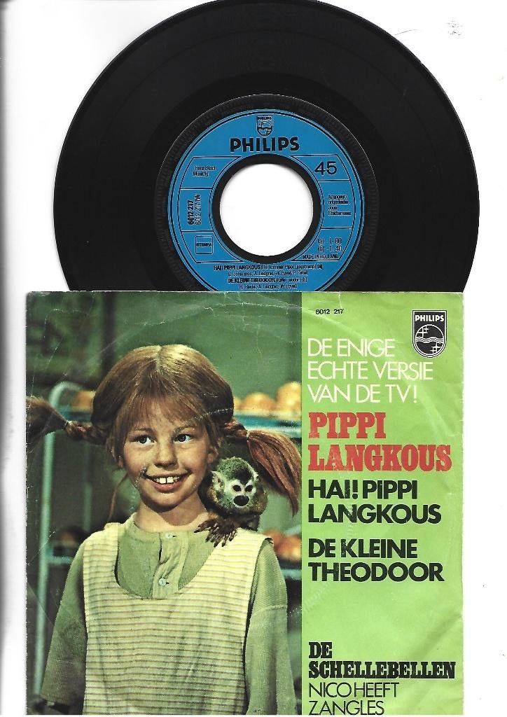PIPI LANGKOUS SINGLE 7" HAI! PIPI LANGKOUS 1972, Cd's en Dvd's, Gebruikt, 7 inch, Single, Ophalen of Verzenden