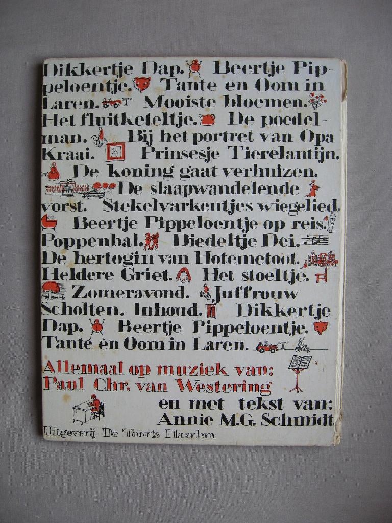 Annie M.G - Dikkertje Dap en 18 andere liedjes (1965 druk 1), Muziek en Instrumenten, Zang, Gebruikt, Overige soorten, Ophalen of Verzenden