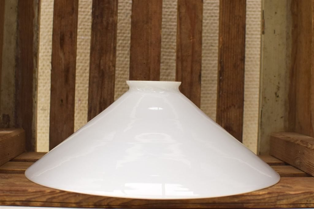 Opaline Lampenkap 49913, Gebruikt, Wit, Rond, Ophalen of Verzenden