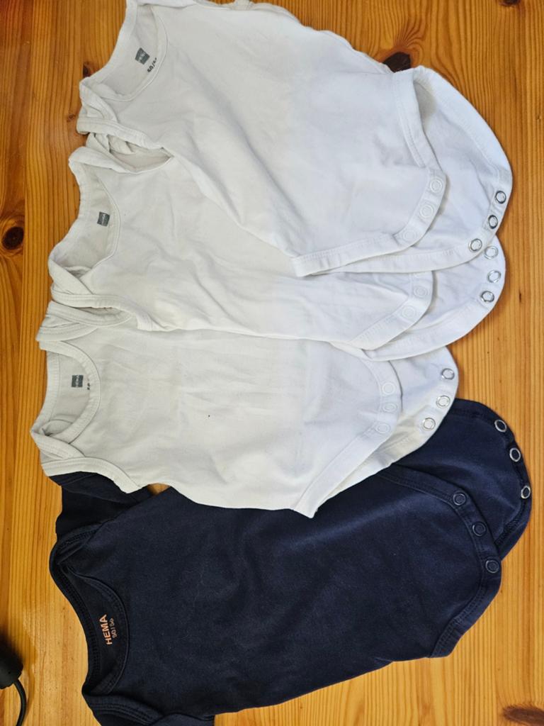 4x Hema rompers zomer 50-56 (3x mouwloos, 1x korte mouw), Ophalen of Verzenden
