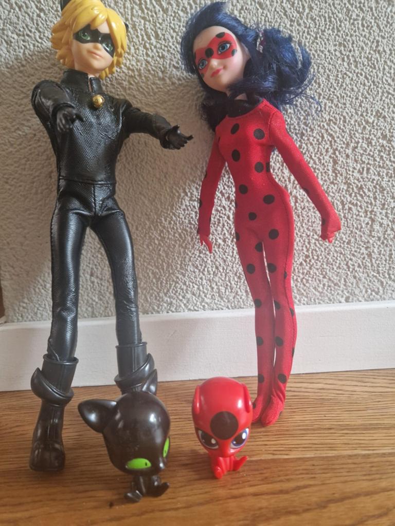Miraculous Ladybug & Cat Noir poppen met Kwami's, Ophalen of Verzenden, Gebruikt, Overige typen