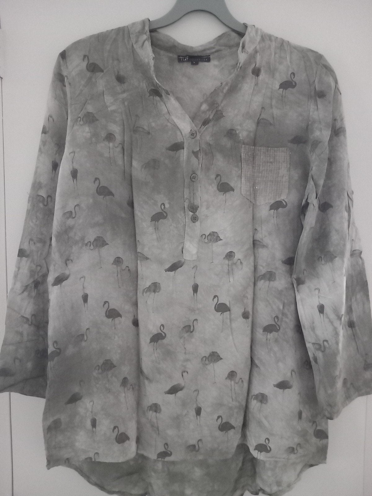 Nieuw! Groentinten Tuniek met d. groene flamingo's, mt L/XL, Kleding | Dames, Blouses en Tunieken, Ophalen of Verzenden, Nieuw