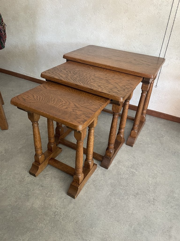 Bijzet tafel setje hout bruin, Ophalen