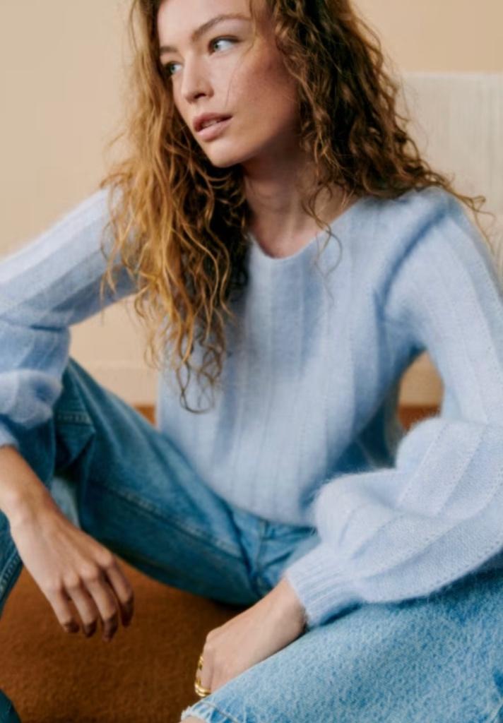 Sezane trui, Kleding | Dames, Truien en Vesten, Zo goed als nieuw, Maat 38/40 (M), Blauw, Ophalen of Verzenden