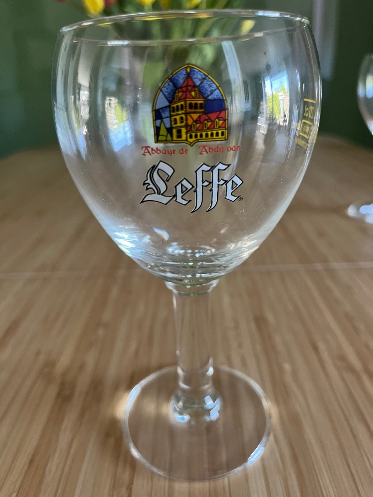Leffe bierglas Olly Ceulenaere - The Flemish Primitives 2010, Verzamelen, Biermerken, Ophalen of Verzenden, Nieuw, Glas of Glazen