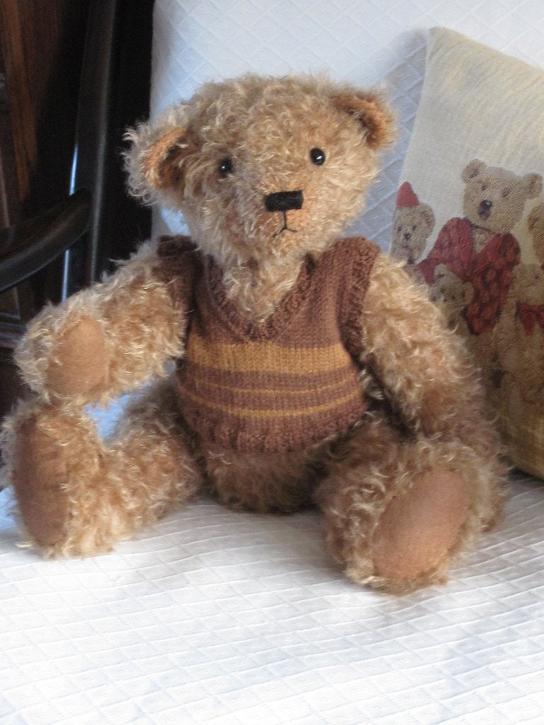 Stoere handgemaakte teddybeer zoals weleer - Bromstem !, Ophalen of Verzenden, Nieuw, Stoffen beer, Overige merken
