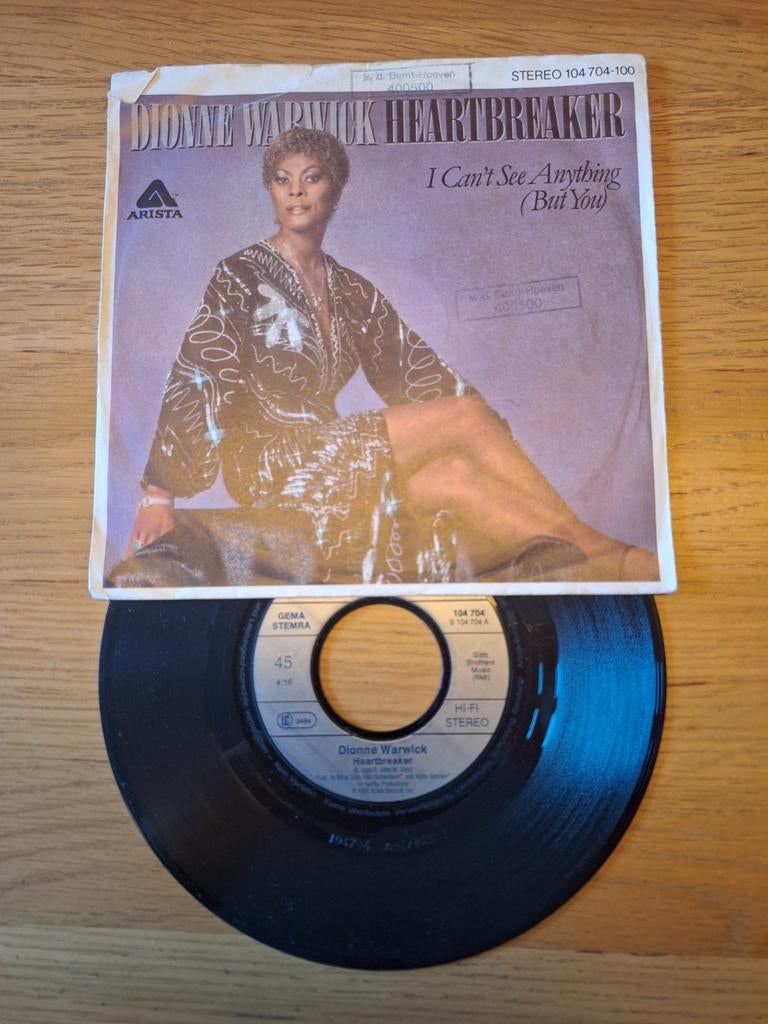 Dionne Warwick - Heartbreaker (Vinyl Single), Gebruikt, 7 inch, Ophalen of Verzenden, Pop