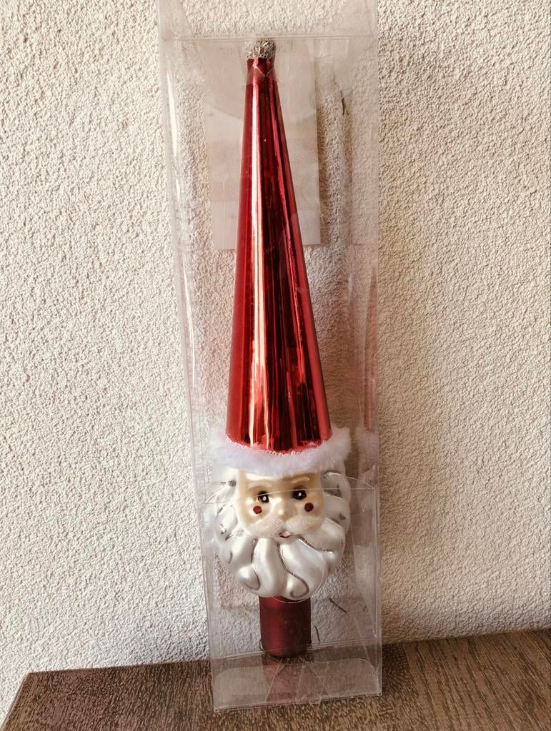 Glazen piek kerstman, Ophalen of Verzenden, Zo goed als nieuw