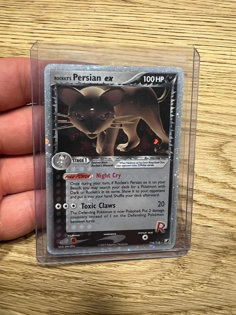 Rockets Persian ex Pokémon Kaart 116/115 EX Unseen Forces, Ophalen of Verzenden, Gebruikt, Losse kaart