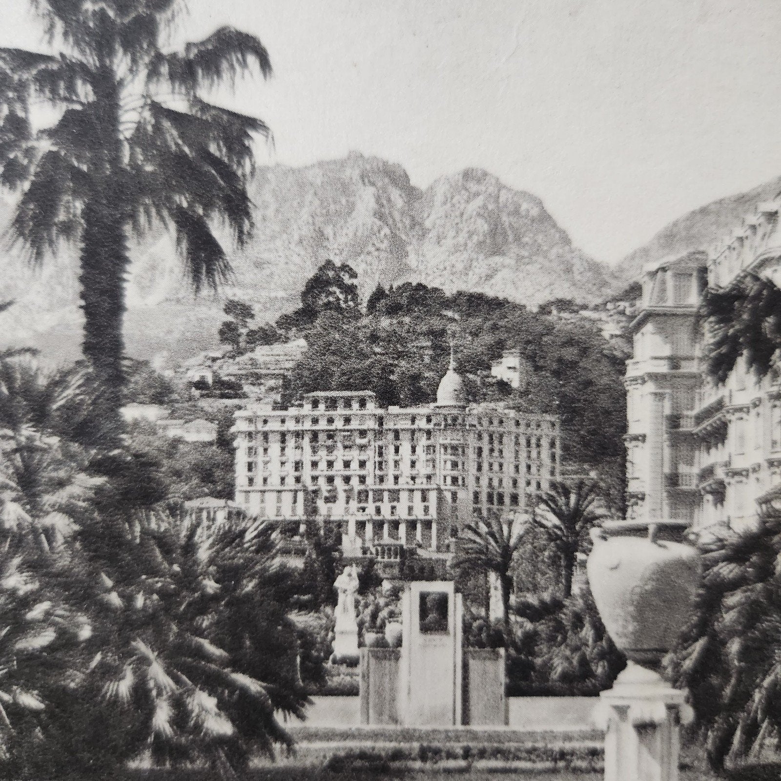 1958 Ansichtkaart Menton, Le Jardin Public, Verzenden, 1940 tot 1960, Gelopen, Frankrijk