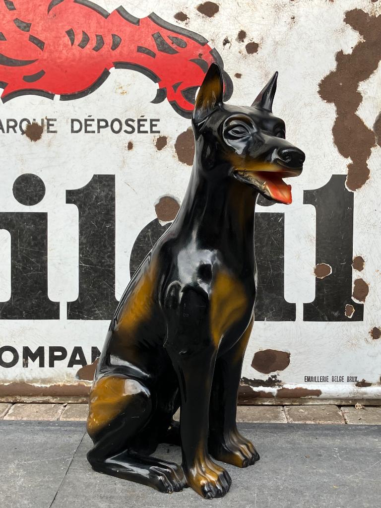 Porseleinen beeld Dobermann hond, Verzamelen, Ophalen of Verzenden, Gebruikt, Dier