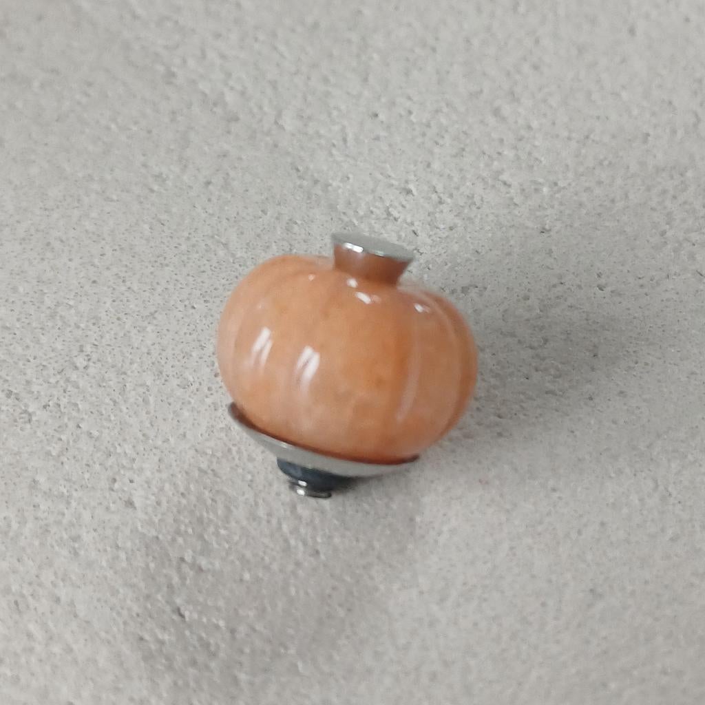 Zilverkleurige Melano twisted pumpkin red aventurine 12mm, Verzenden