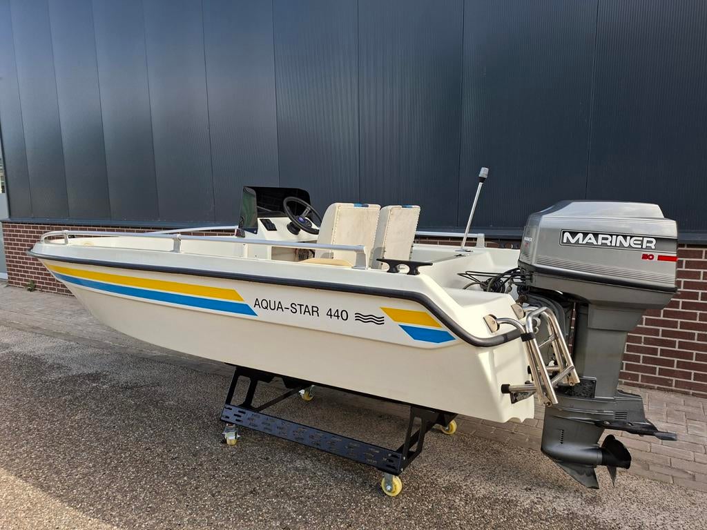 Prachtige AquaStar 440 + 50PK Mariner autolube, Overige merken, Elektrische start, Ophalen of Verzenden, Zo goed als nieuw