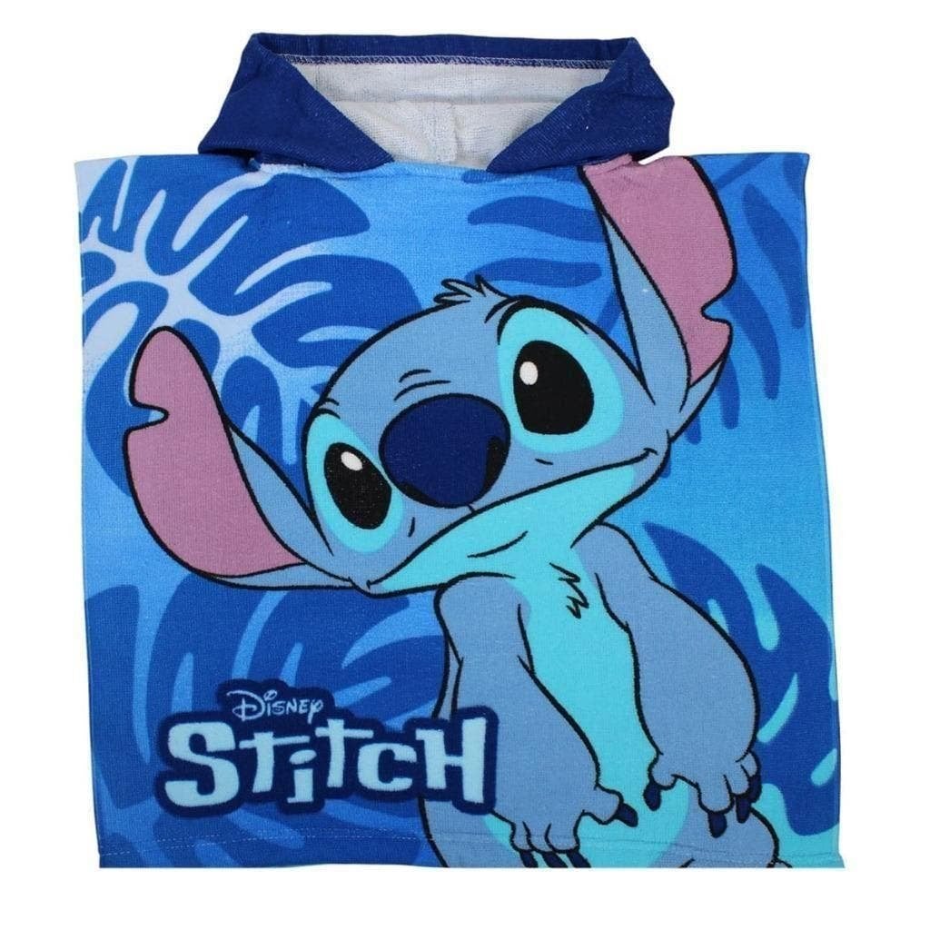 Stitch Badponcho - Sneldrogend - Blauw - Disney Badcape, Kinderen en Baby's, Stitch, Jongen of Meisje, One size, Nieuw