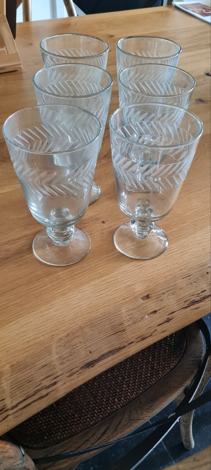 Set van 6 vintage glazen dessertcoupes, Antiek en Kunst, Ophalen