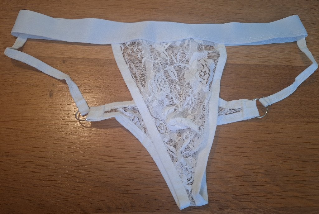 kanten heren jockstrap maat l, Verzenden, Wit, Overige typen