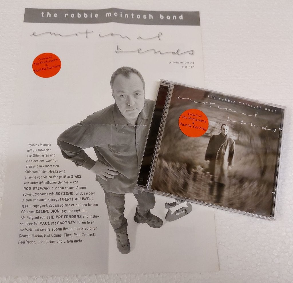 Robbie McIntosh CD + PROMO SHEET Paul McCartney Pretenders, Eerste persing, Nieuw in verpakking, Album, Verzenden