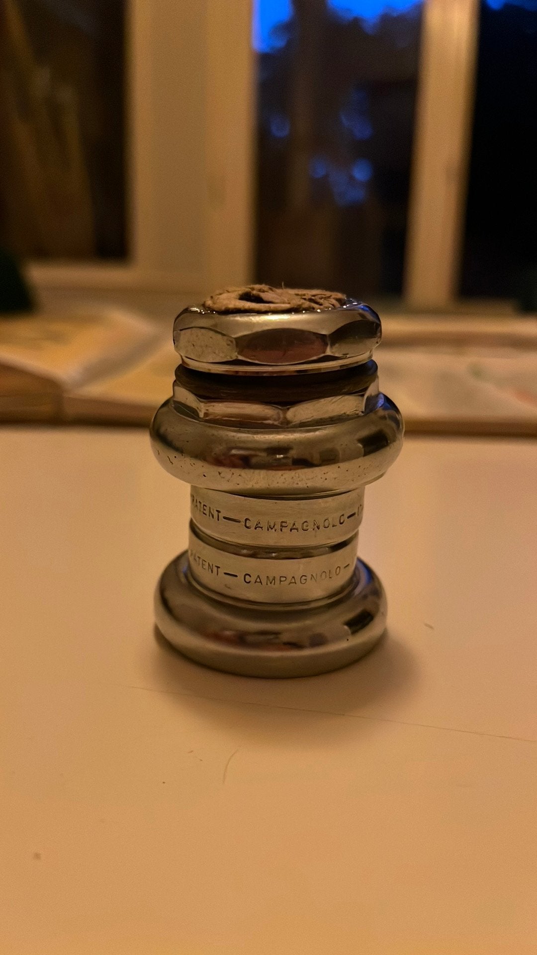 Campagnolo Record Pista track baanfiets balhoofdset, Gebruikt, Stuur, Staal, Ophalen of Verzenden