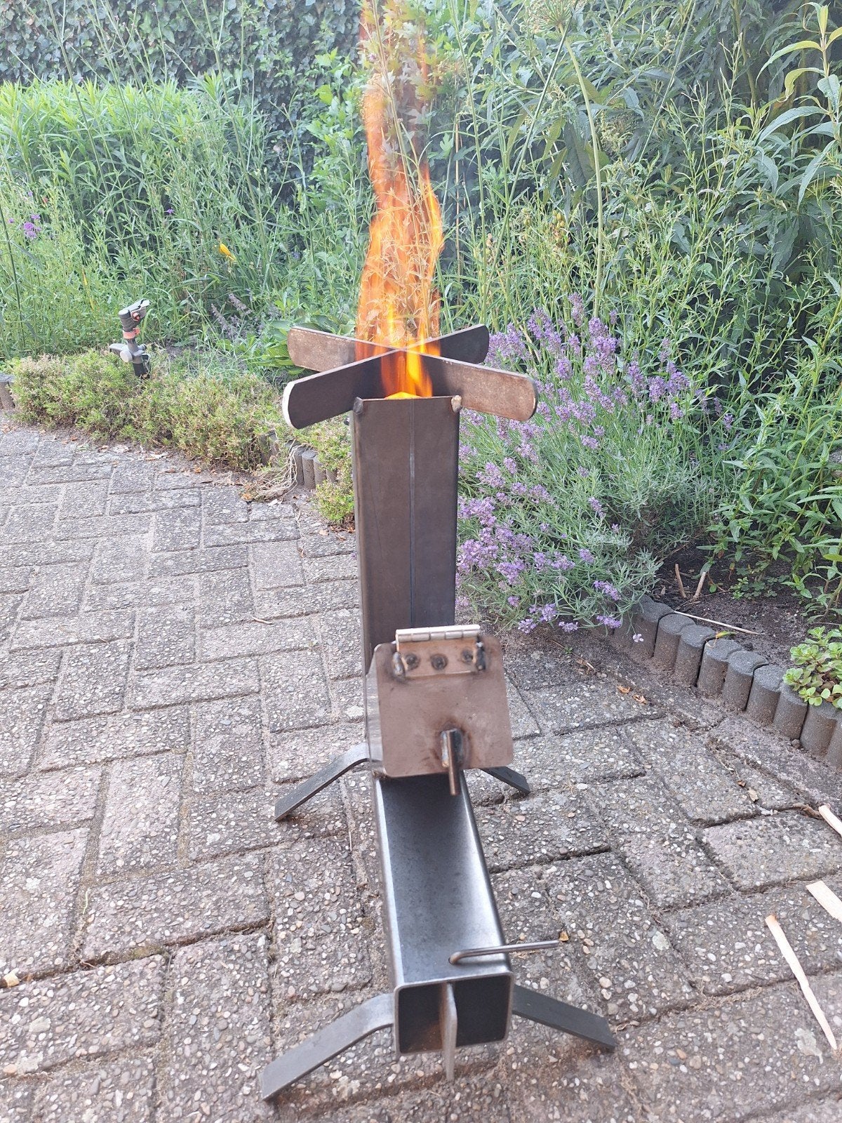 rocket stove, Ophalen, Houtskool, Vrijstaand