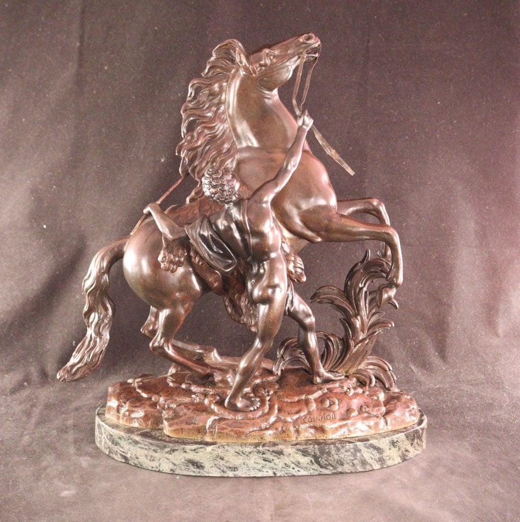 Antiek bronzen beeld "Paard van Marly", Ophalen of Verzenden