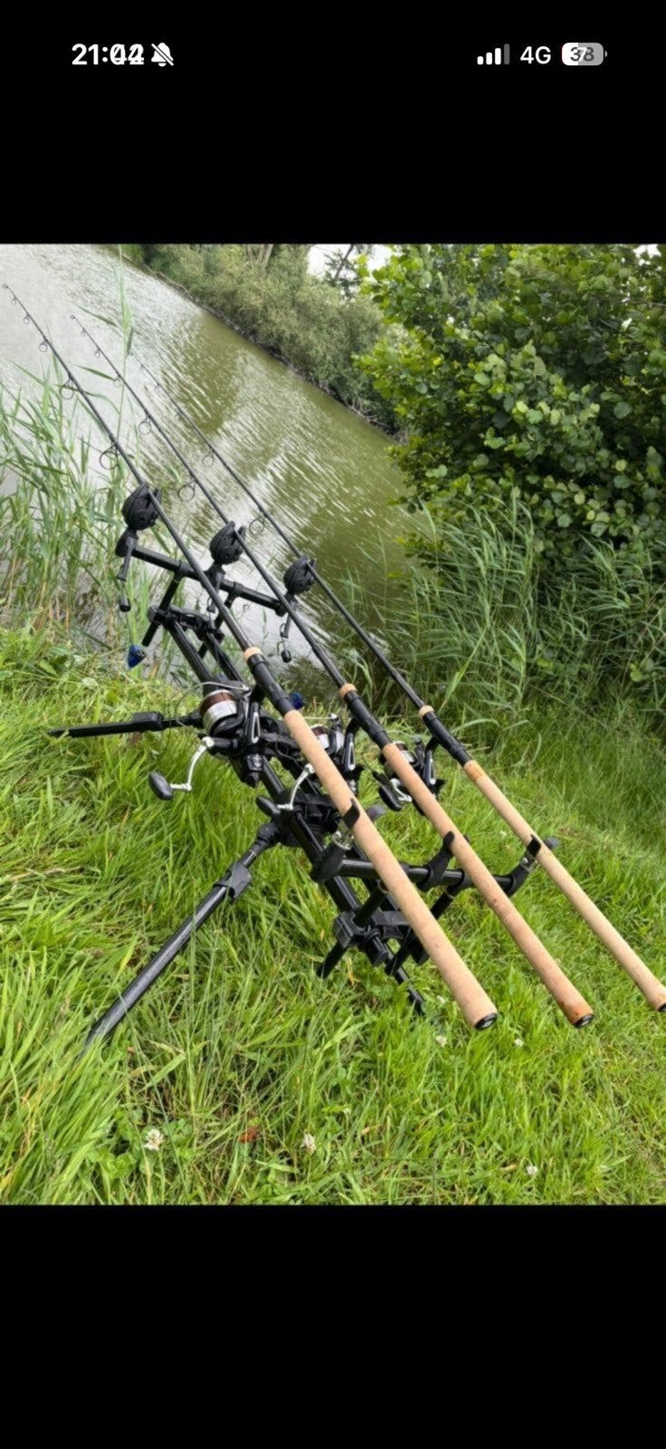 Complete 3 rods karperset kwaliteit top merken, Watersport en Boten, Ophalen, Zo goed als nieuw, Complete set