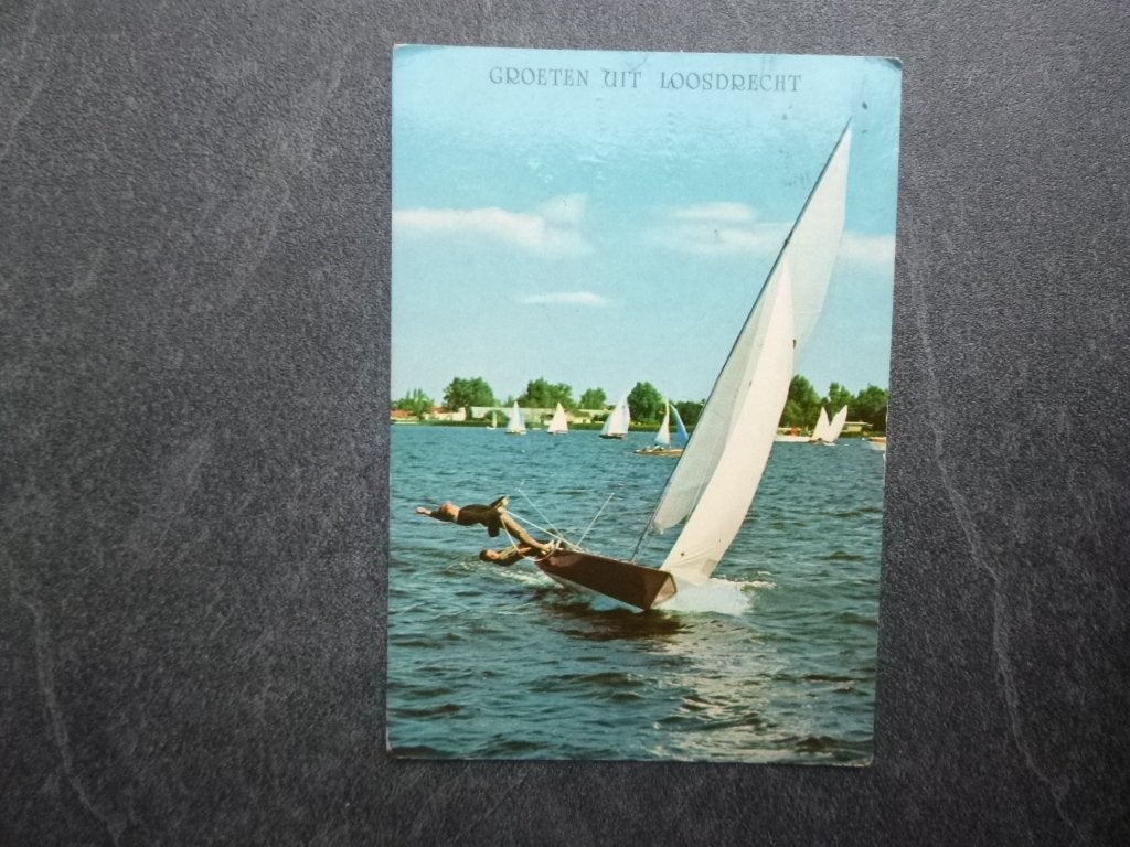 groeten uit Loosdrecht, zeilboot 1964, Verzenden, 1960 tot 1980, Gelopen, Noord-Holland