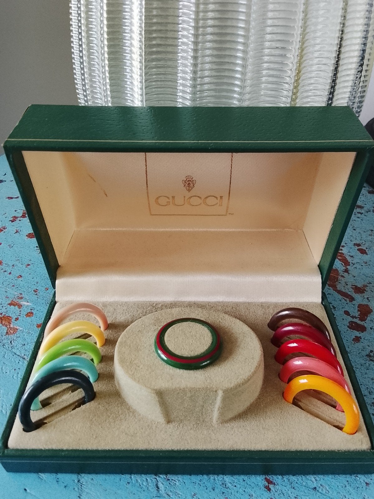 Gucci  met verwisselbare ringen, Ophalen of Verzenden, Gebruikt, Overige kleuren, Overige materialen