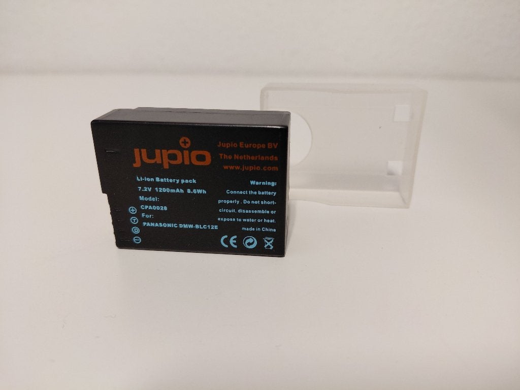 Jupio DMW-BLC12E accu voor o.a. Panasonic Lumix FZ300, FZ200, Jupio, Panasonic, Accu, Opladen via netstroom
