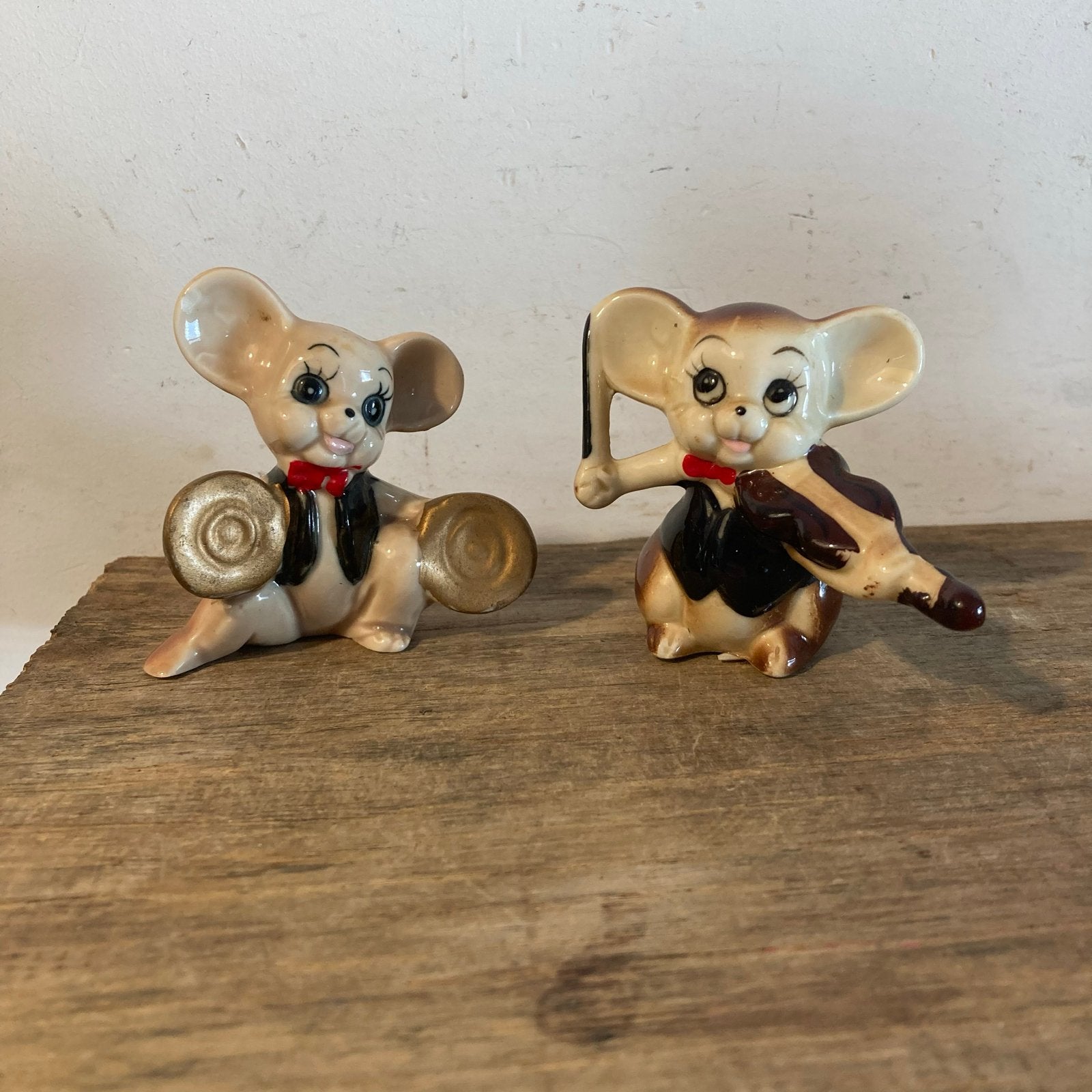 Vintage Keramieken Muizen Muzikanten - 7cm hoog Japans, Ophalen of Verzenden