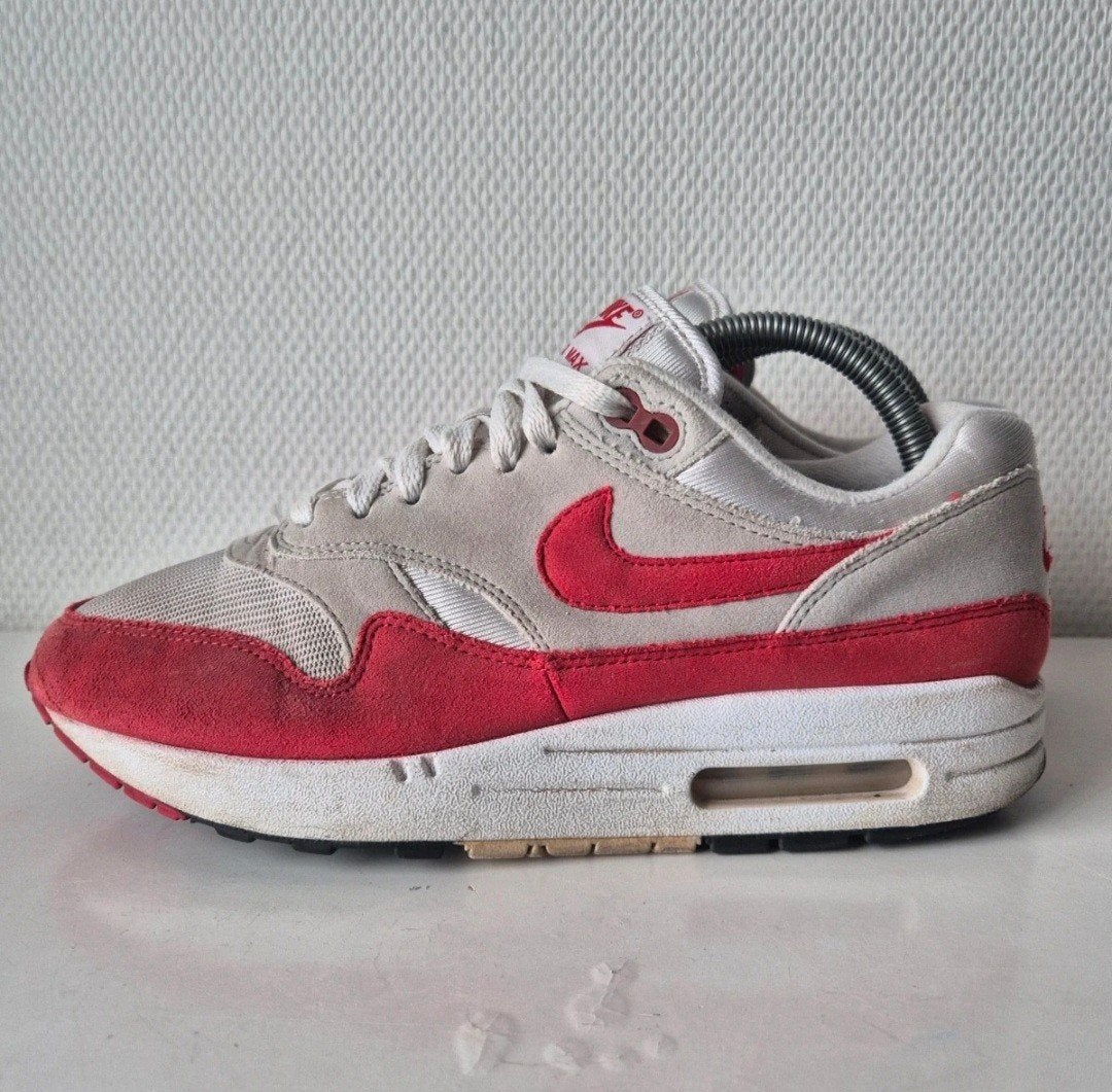 Nike Air Max 1 sneakers - Rood/wit, Ophalen of Verzenden, Gedragen