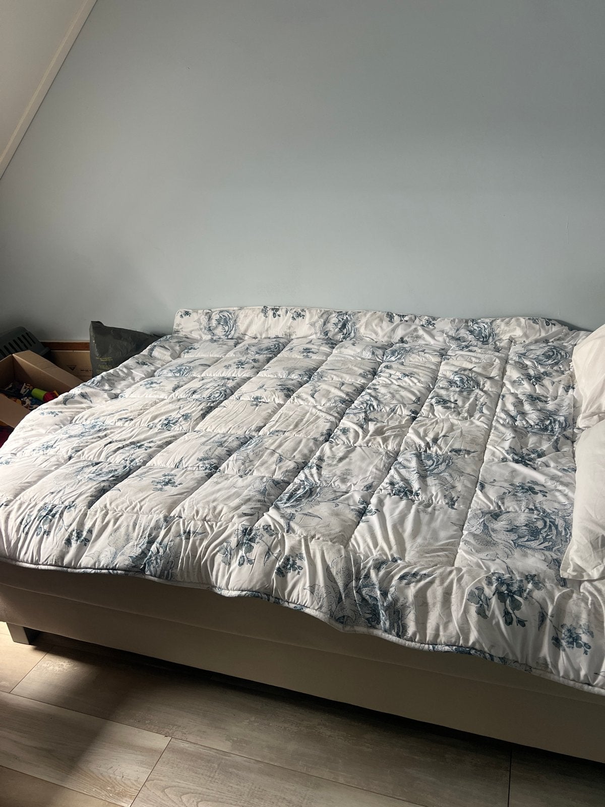 Gebruikt bed 180x200cm met twee matrassen en topdek, Huis en Inrichting, Slaapkamer | Bedden, Ophalen, Gebruikt, Tweepersoons