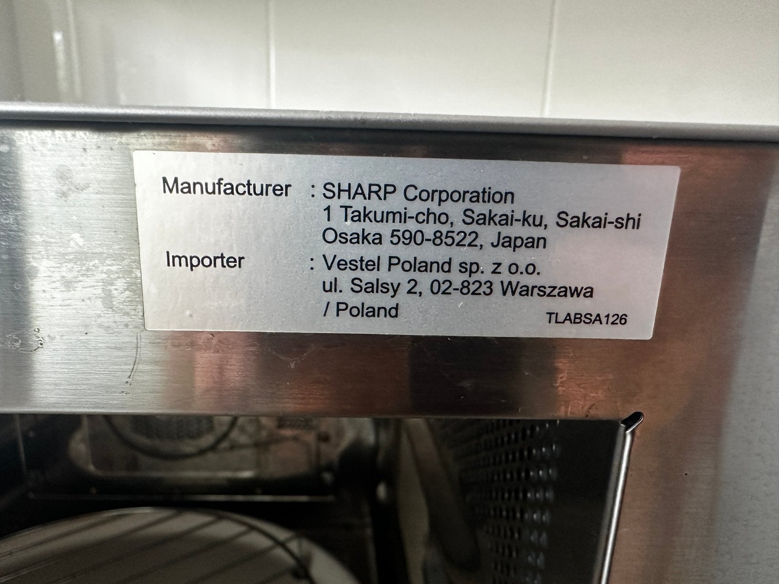 Sharp Combimagnetron - Zilverkleurig, Witgoed en Apparatuur, Magnetrons, Combimagnetron, Gebruikt, Ophalen of Verzenden, Draaiplateau