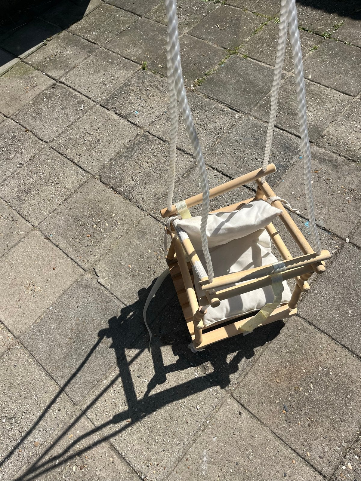 Houten kinder schommel met kussen, Schommel@, Gebruikt, Ophalen of Verzenden, 4338PT