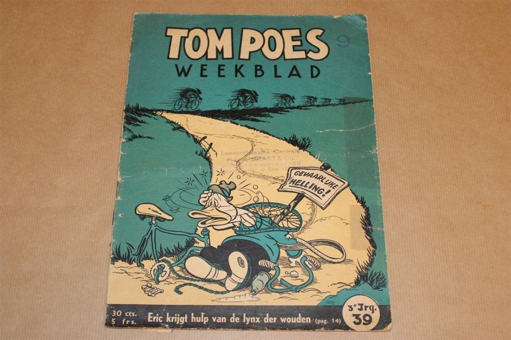 Tom Poes Weekblad - 3e jaargang nr. 39 - 1949, Boeken, Stripboeken, Eén stripboek, Ophalen of Verzenden, Gelezen