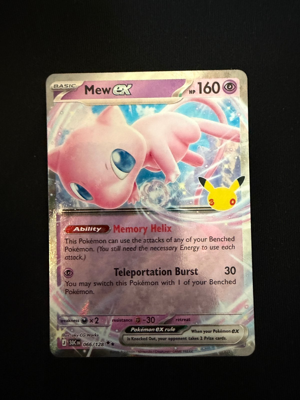 Pokémon Mew ex - 30th celebration, Ophalen of Verzenden, Zo goed als nieuw