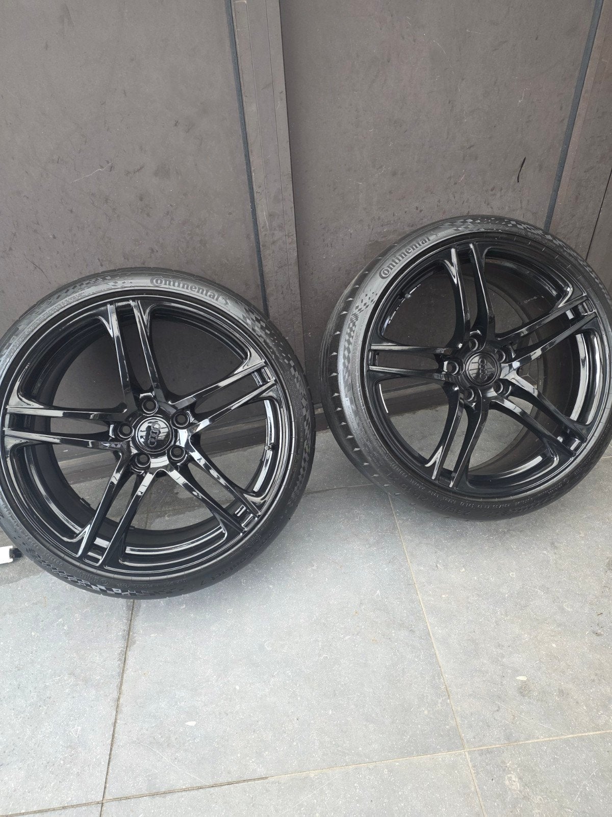 Audi R8 19 inch velgen met Continental SportContact 7 banden, Auto-onderdelen, Banden en Velgen, Banden en Velgen, 235 mm, Personenwagen