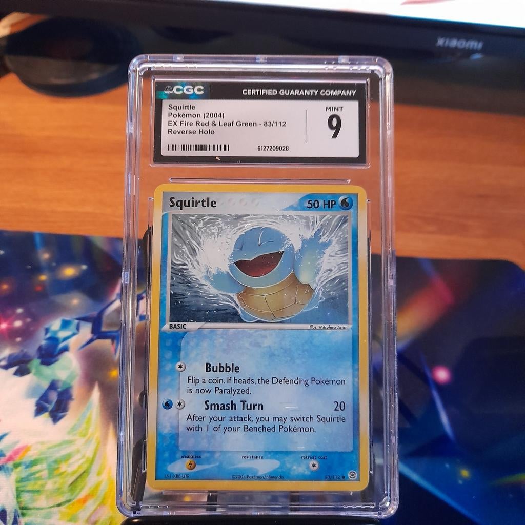 Squirtle reverse holo ex fire red leaf green cgc 9!, Ophalen of Verzenden, Nieuw