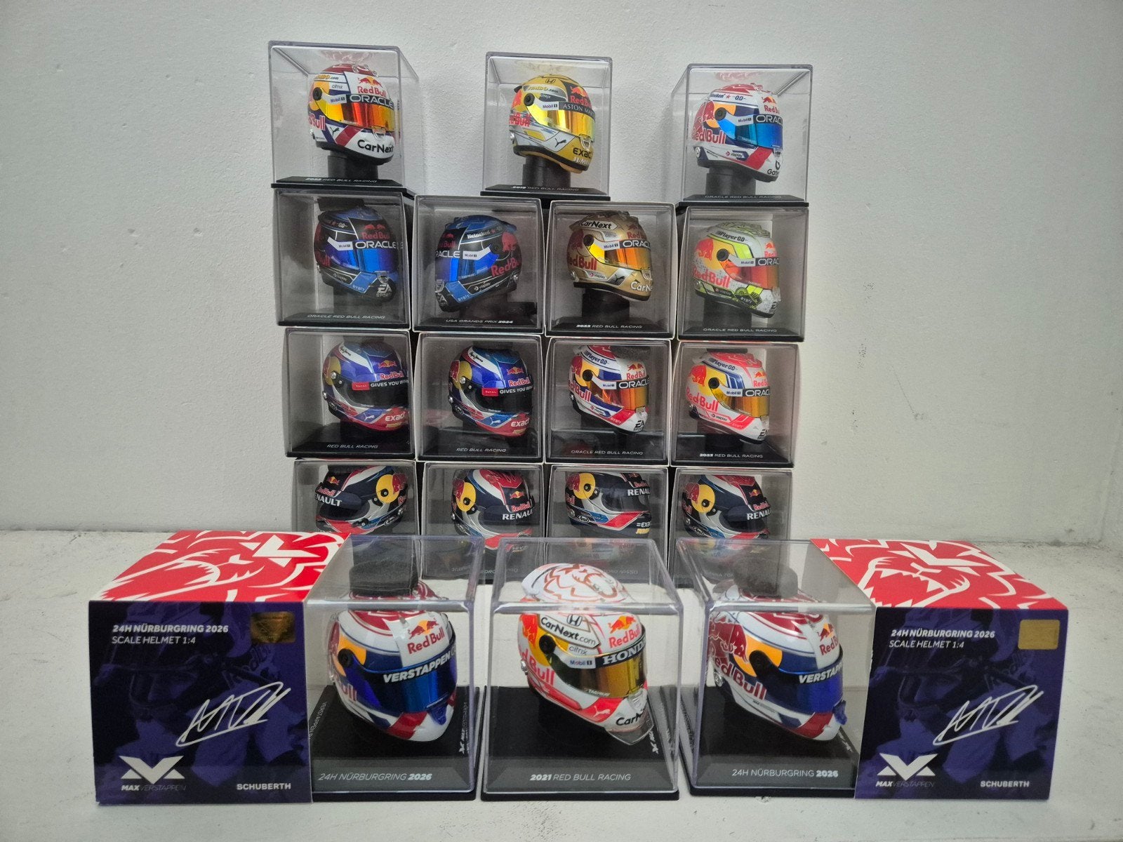 MAX VERSTAPPEN 1:4 HELMEN COLLECTIE  REDBULL F1  FORMULE 1, Ophalen, Nieuw, Formule 1