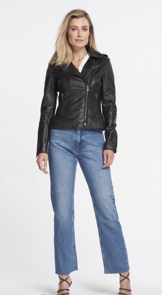 Supermooi leren jacket van Ibana, Maat 38/40 (M), Verzenden, Zwart, Nieuw