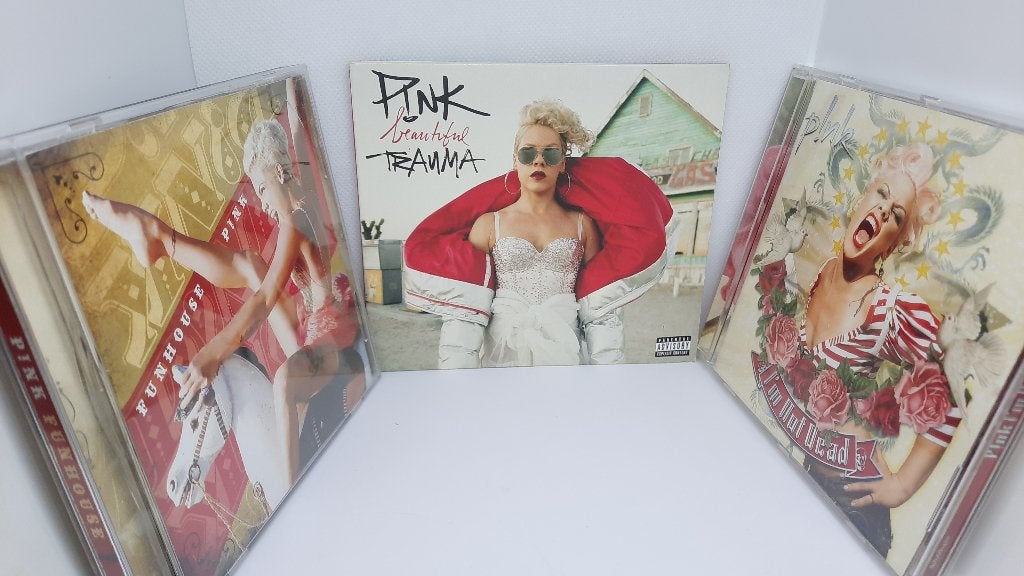 Partij van 3 Pink CD's Muziek Albums, Gebruikt, Pop, Digipak, Ophalen of Verzenden