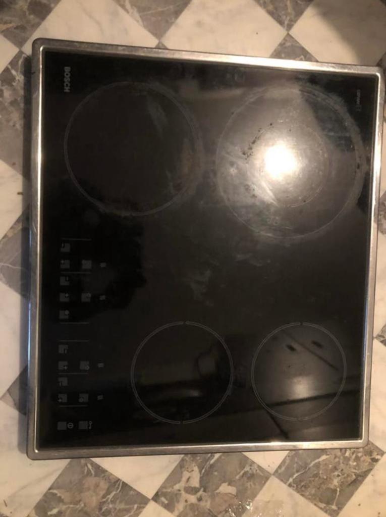 Bosch Ceran kookplaat - Gebruikt, Gebruikt, Keramisch, Inbouw, 4 kookzones