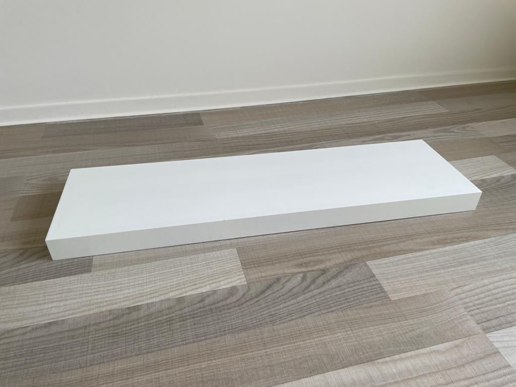 Witte wandplank met blinde bevestiging, Ophalen, Nieuw
