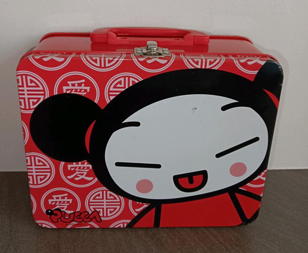 Pucca metalen lunchbox met Scoubidou touwtjes, Ophalen of Verzenden, Gebruikt, Meisje