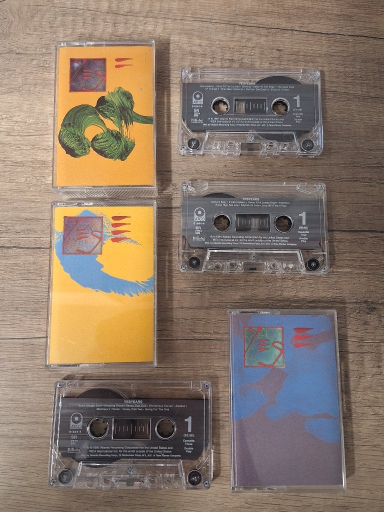 Vintage 3x originele muziek cassettes rock band yes, Cd's en Dvd's, Cassettebandjes, Ophalen of Verzenden, Gebruikt, Pop, 2 t/m 25 bandjes