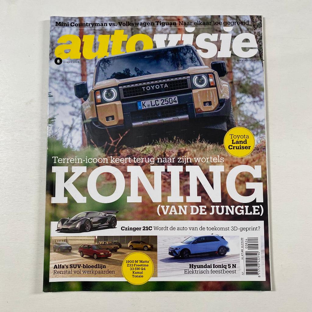 Autovisie nr. 8 - 11 april 2024 - Toyota Land Cruiser, Boeken, Auto's | Folders en Tijdschriften, Ophalen of Verzenden, Gelezen