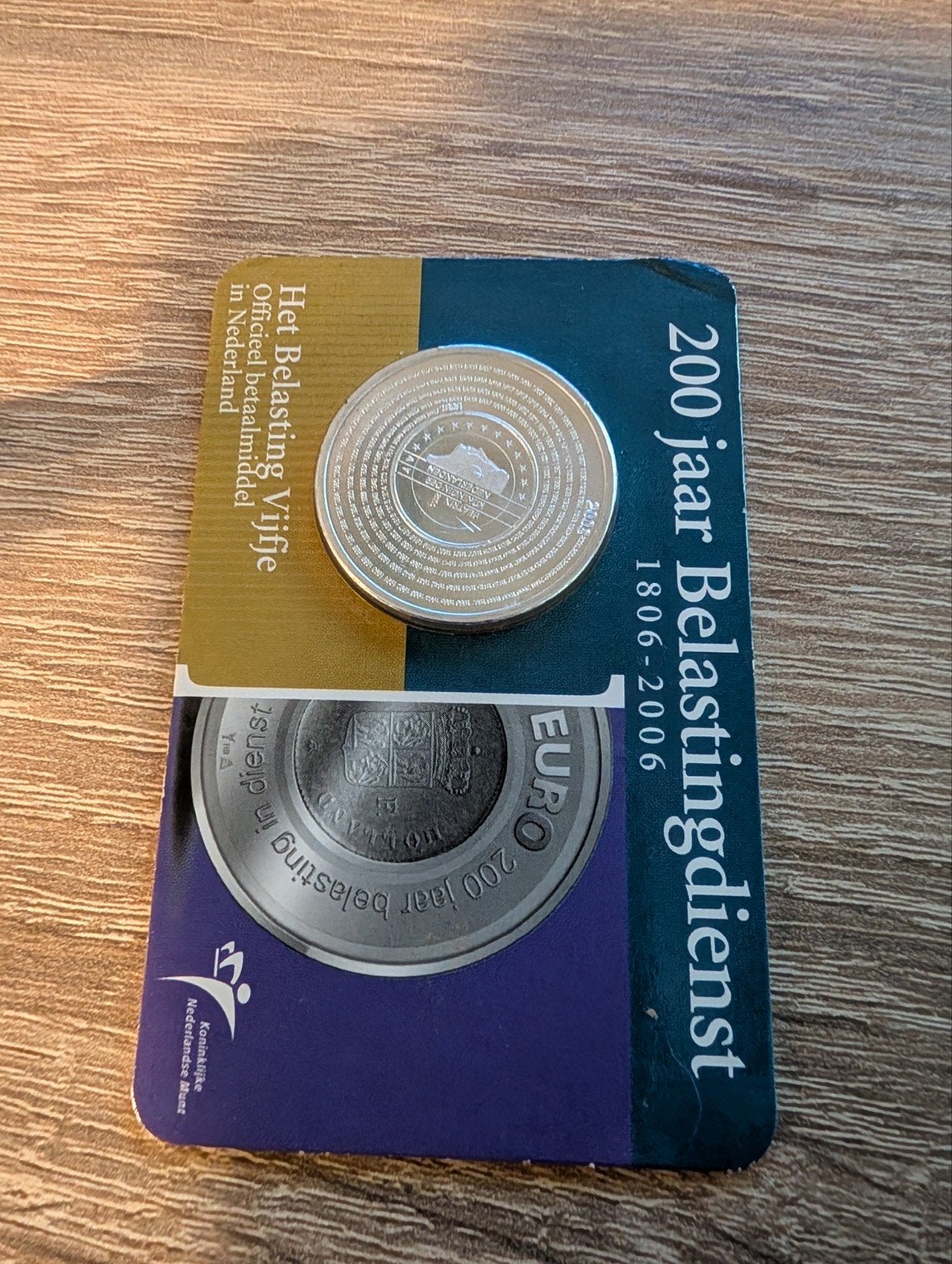Zilveren 5 Euro Munt - 200 Jaar Belastingdienst, Postzegels en Munten, Munten | Nederland, Koningin Beatrix, Zilver, Euro's, Ophalen of Verzenden
