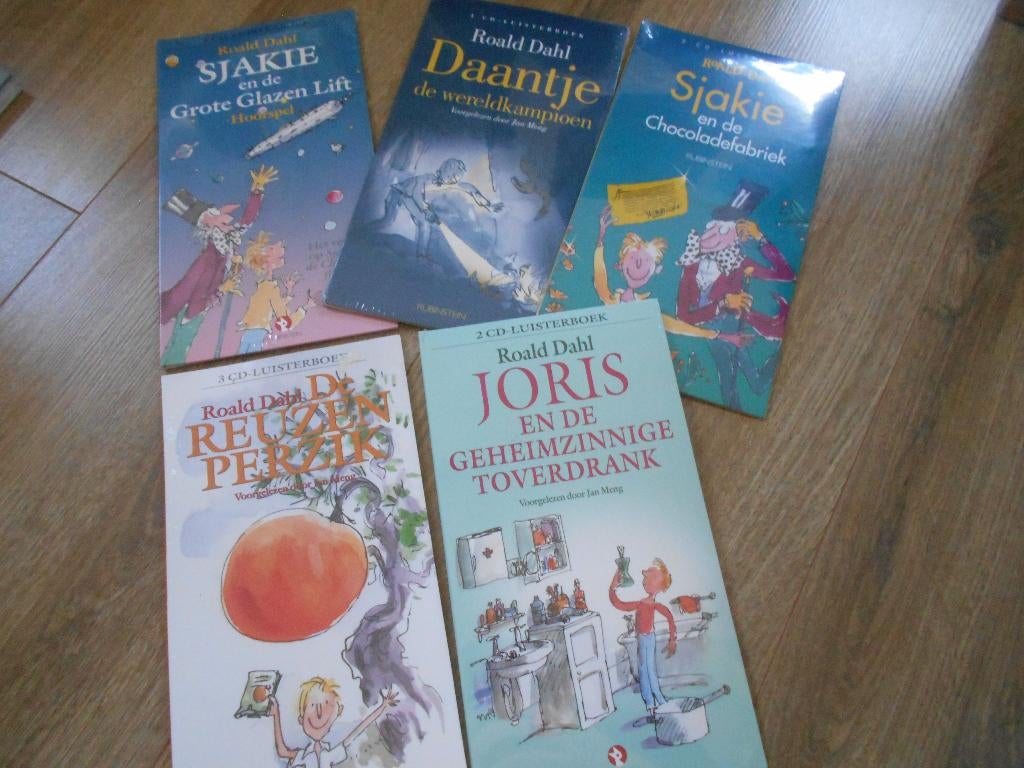 Roald Dahl 5 cd luisterboeken, Cd's en Dvd's, Ophalen of Verzenden, Zo goed als nieuw, 6 tot 9 jaar