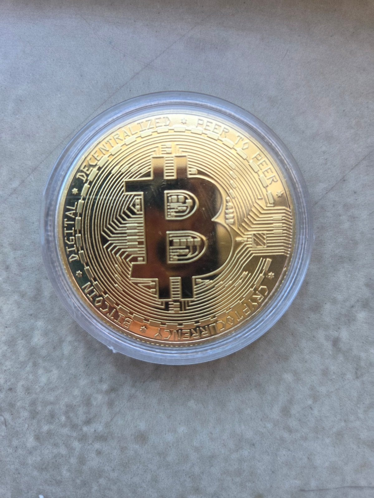 Gouden Bitcoin Herdenkingsmunt - Fysieke Crypto Collectie, Ophalen of Verzenden, Overige waardes, Losse munt, Goud