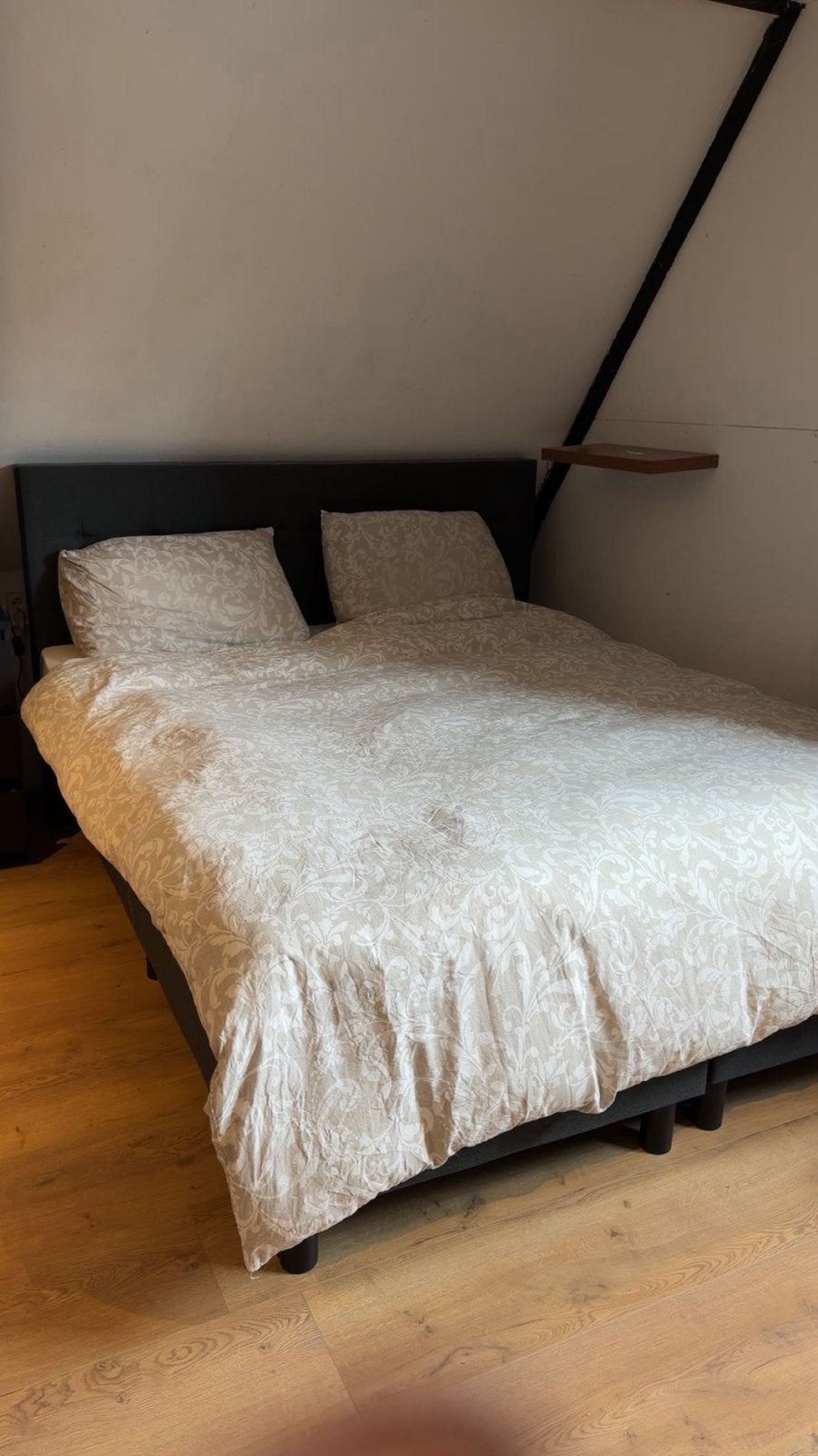 Tweepersoonsbed 160x200, Gebruikt, Zwart, Tweepersoons, Ophalen of Verzenden